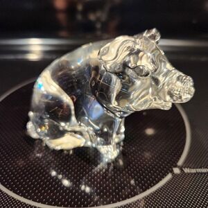 Princess House Pets Crystal Pig Gift Paperweight 24% Lead Crystal Germany